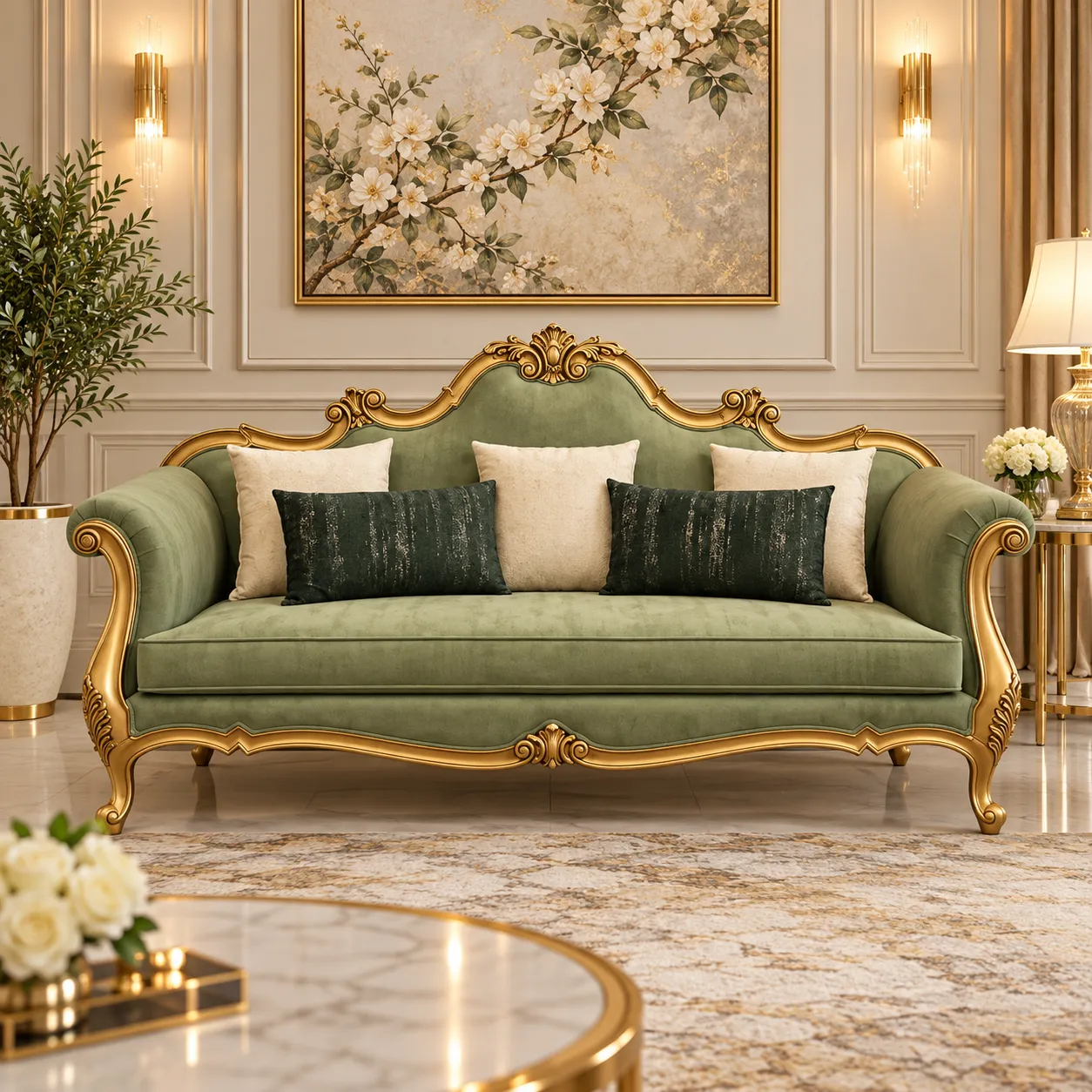 Olive Majesty Sofa Collection
