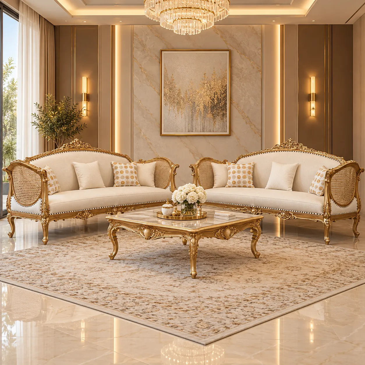 Luxury Italian Sofa Set