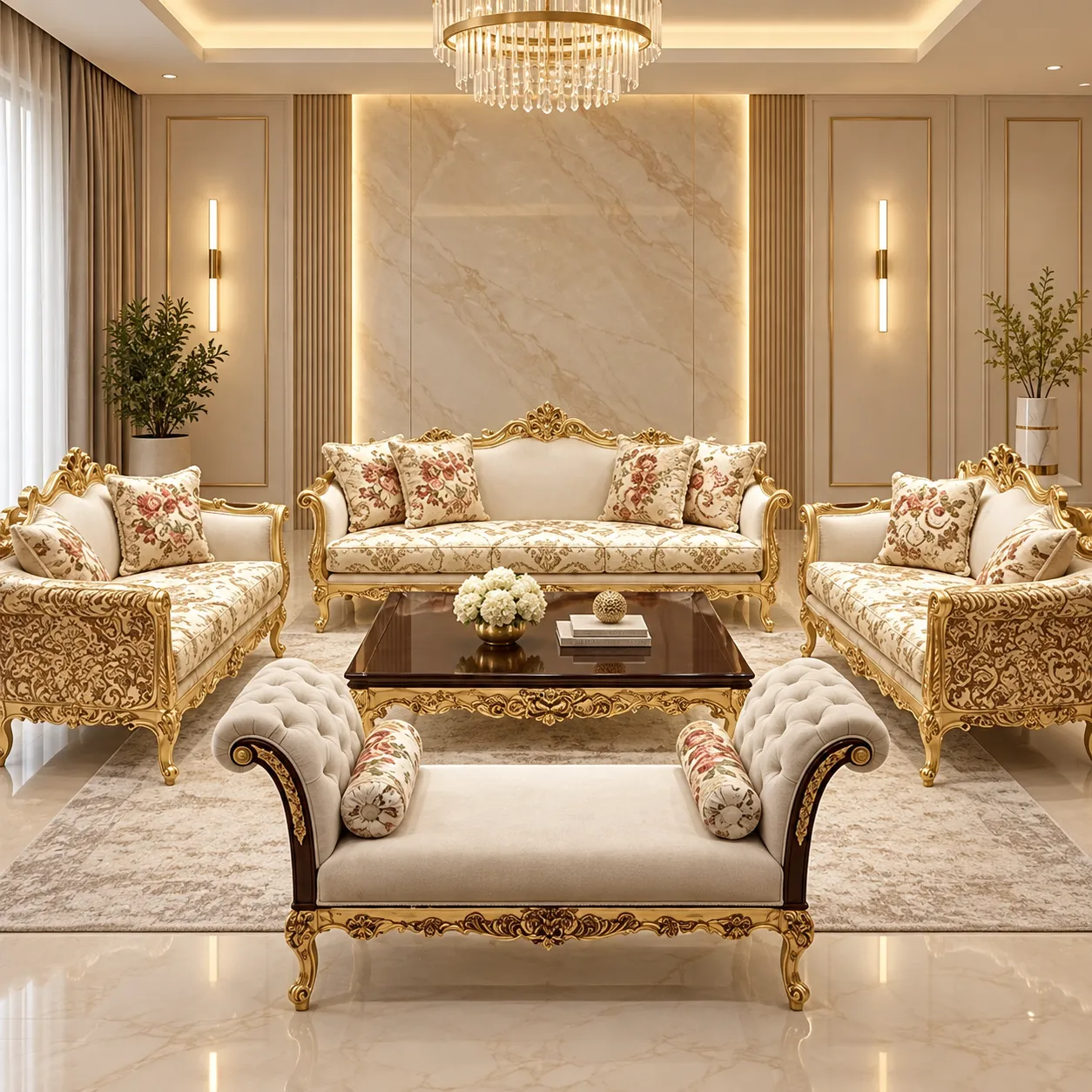 Royal Pattern Sofa Set