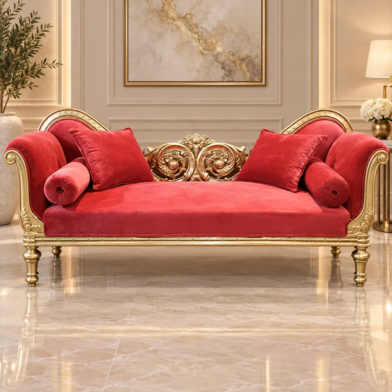 The Vermillion Scroll Lounge Divan