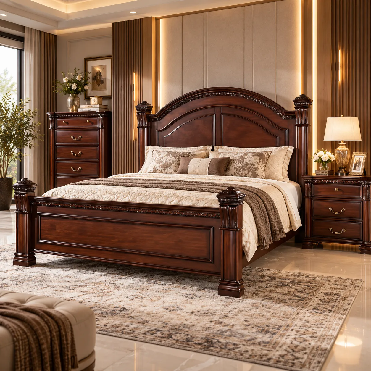 Classic Estate Wood Bedroom Set