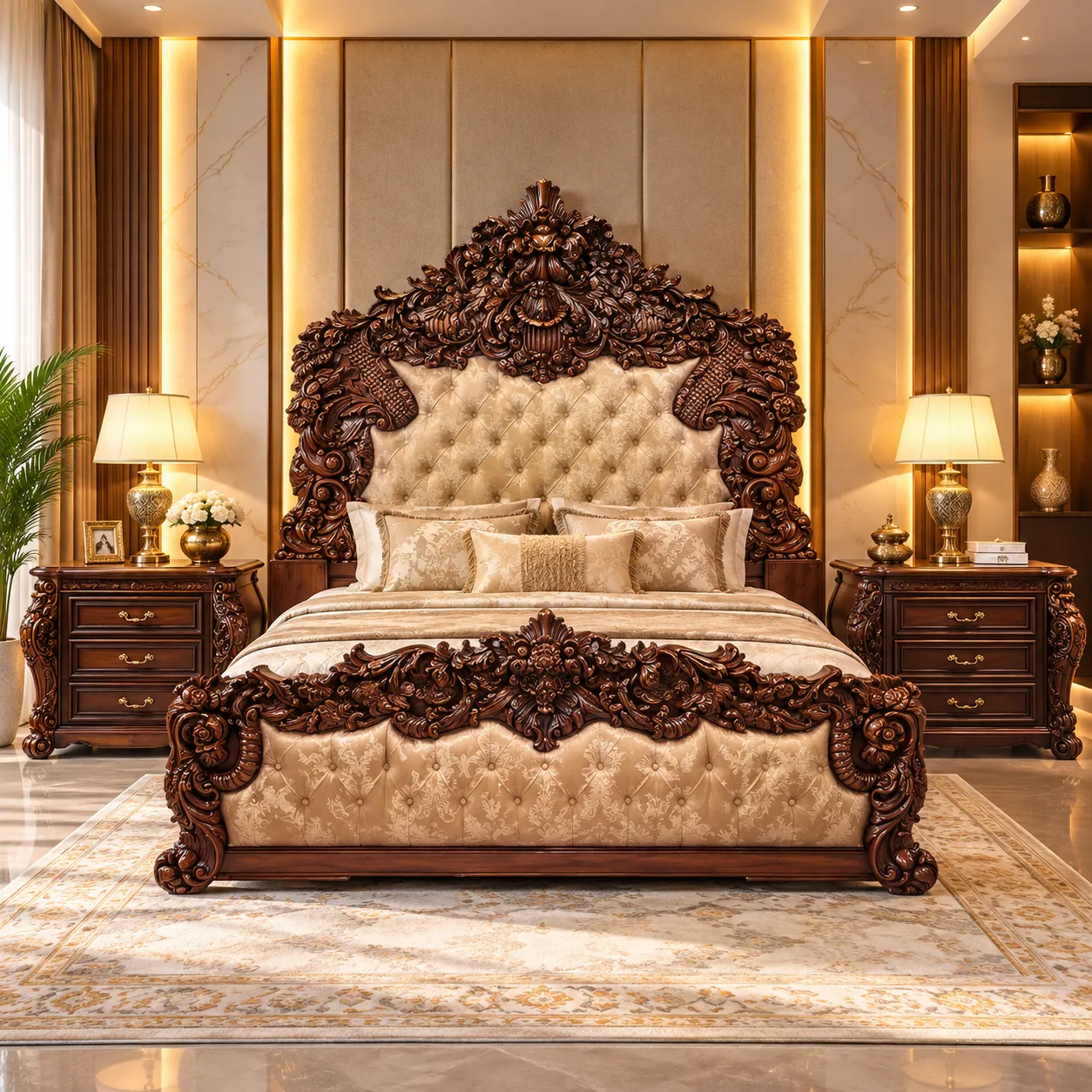 Ebony Majesty Tufted Bed