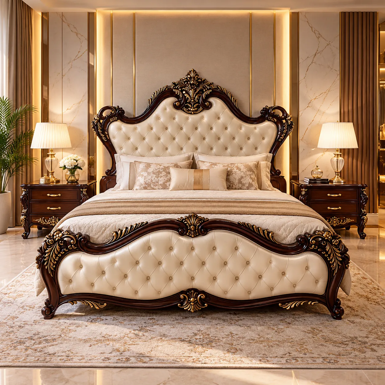 Grand Royal Carved Bedroom Set