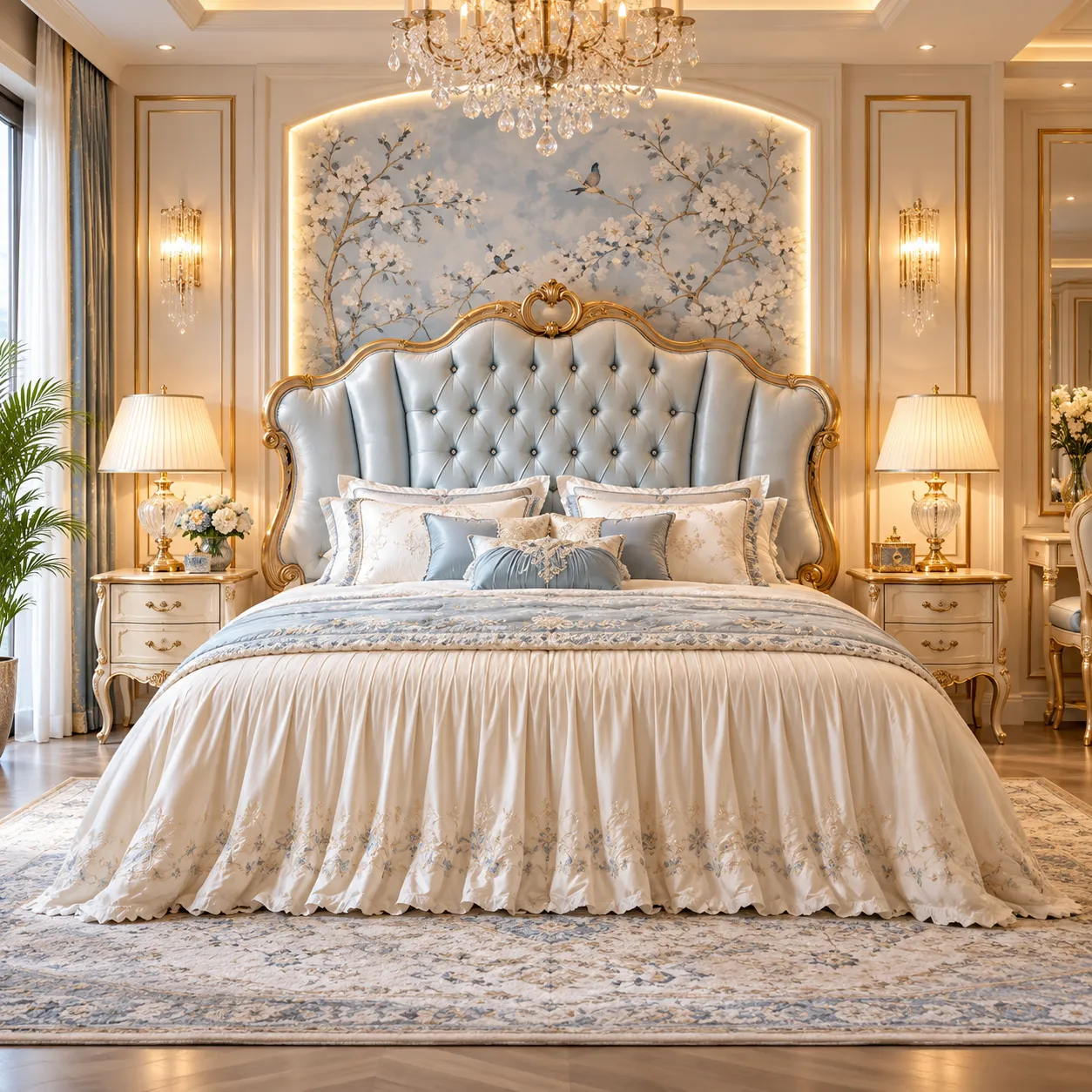 Serene Neoclassical Dream Bed