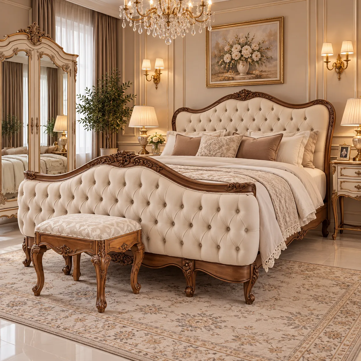 Exquisite French Style King Bedroom Set