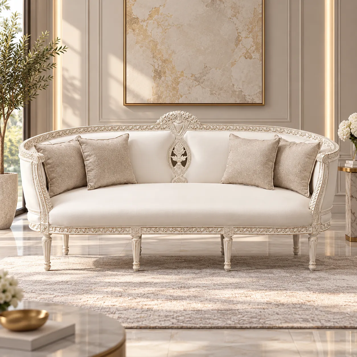 Ivory Rhapsody Sofa Set