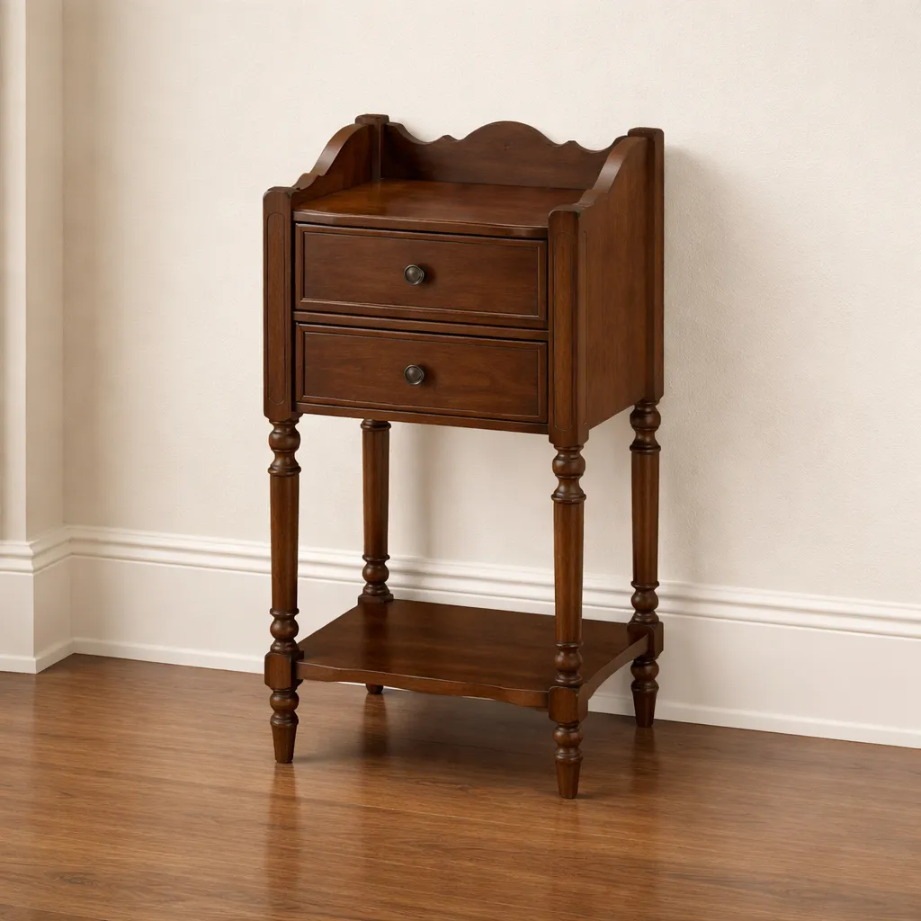 Vintage Tiered Wood Cornertable