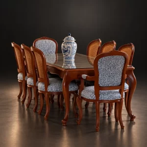 French Provincial Toile Dining Set