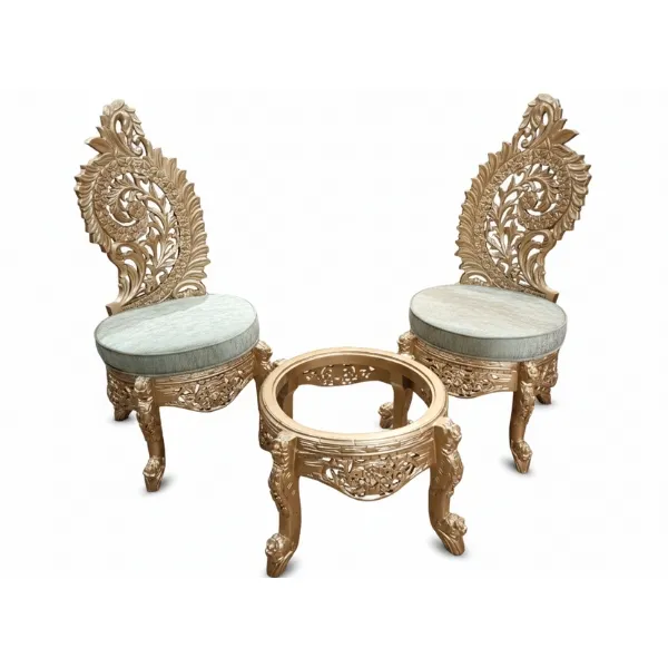 Victorian Ornate Gilded Chair Set