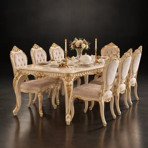 Versailles Gilded Ivory Dining Set