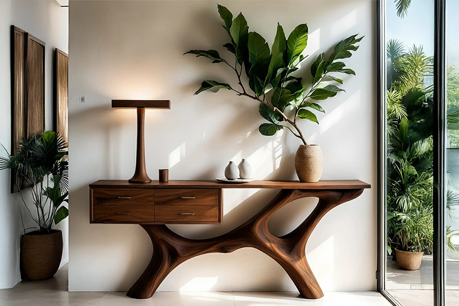 Why Every Modern Living Room Needs a Hand Crafted Console Table
