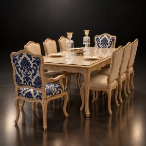 Cobalt Heritage 8-Seater Dining Table